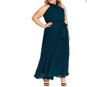 NEW City Chic Honour Pleated Maxi Dress 14